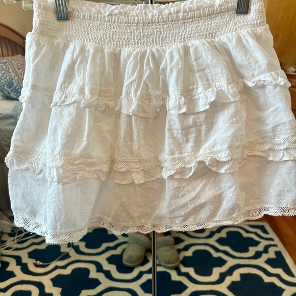 Loveshackfancy white Billie ruffle skirt Girls size 12 - Picture 4 of 5
